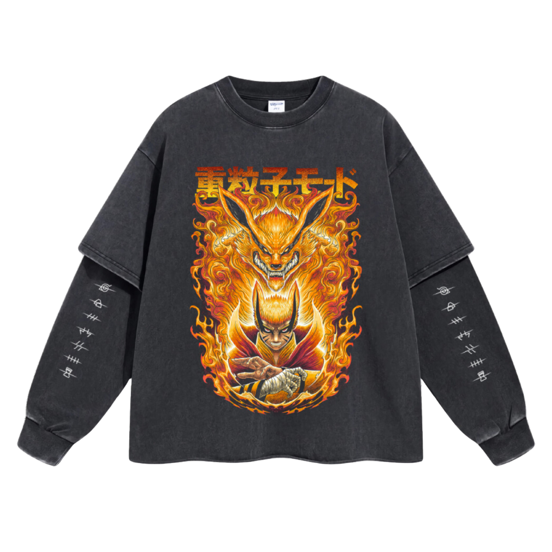 Retro Long Sleeve Naruto Tee