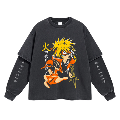 Retro Long Sleeve Naruto Tee