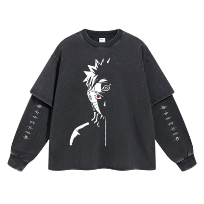 Retro Long Sleeve Naruto Tee